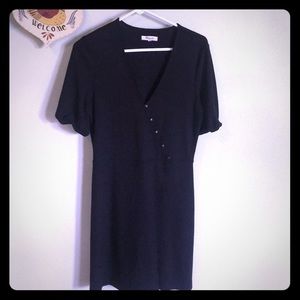 Cross-Front Button Dress